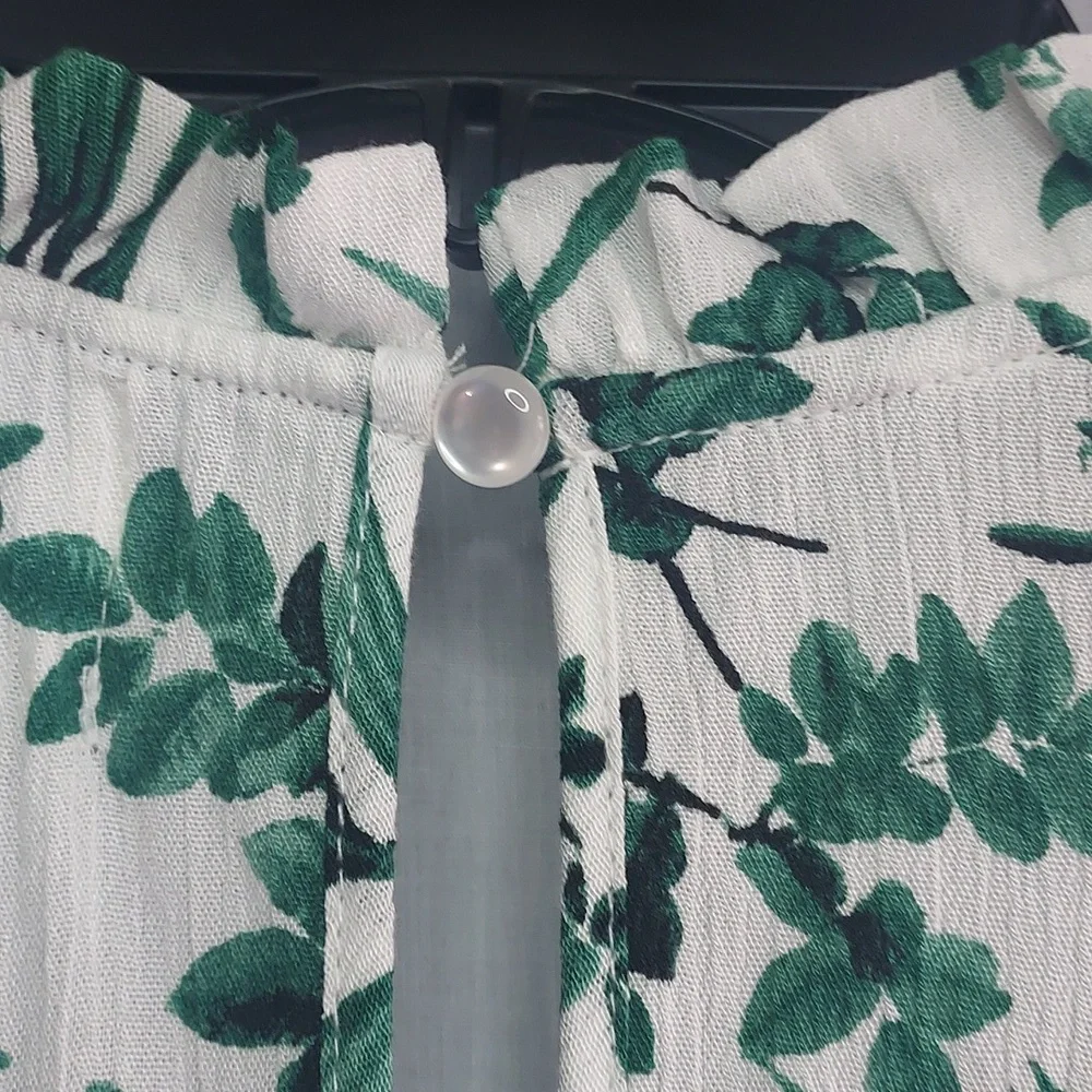 NWT Blue Rain green floral‎ romper size 2X